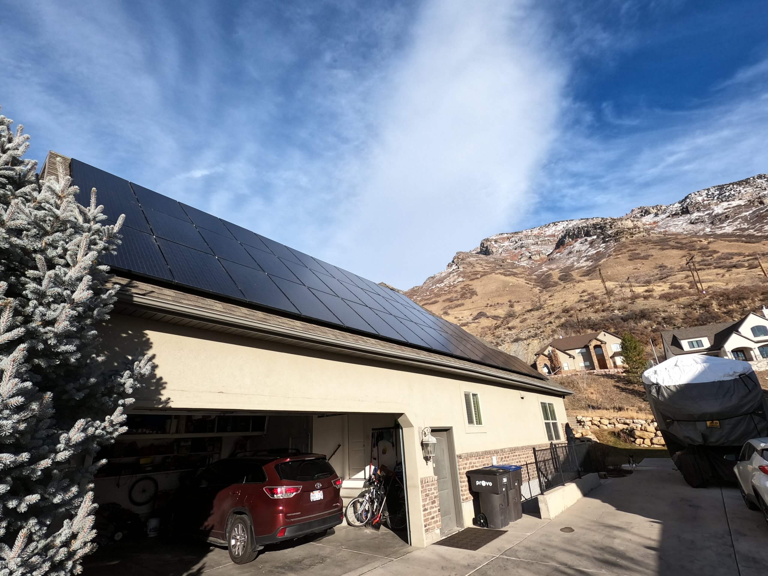 Provo home with solar panels on roof